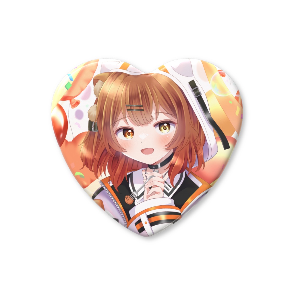 詩茉ありすＢＤハート形缶バッチ