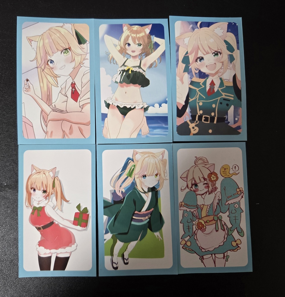 愛洲ろくカード風フォト(6枚セット)