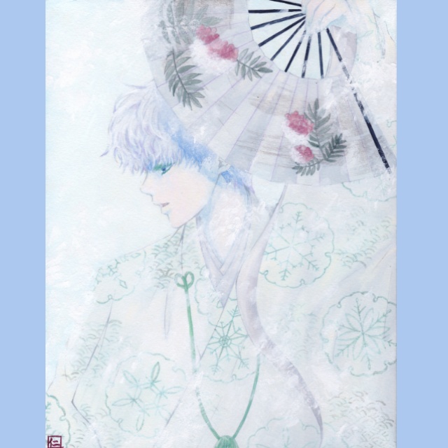水彩原画*雪精