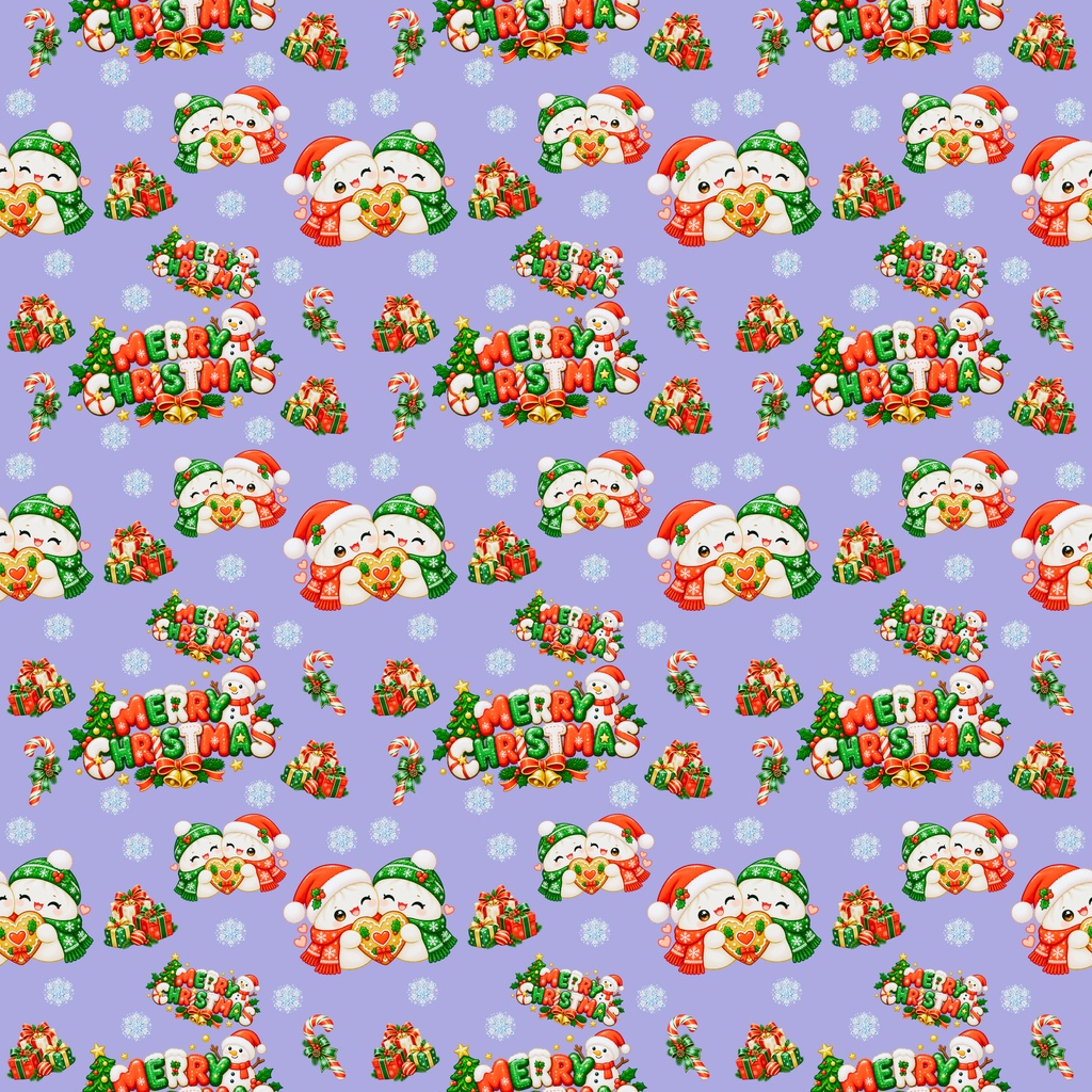 【クリスマス】可愛いサンタ&トナカイのデジタルペーパー10枚セット|シームレス背景素材
