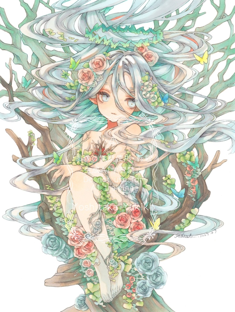 額装作品【白碧に宿る春】着払い作品