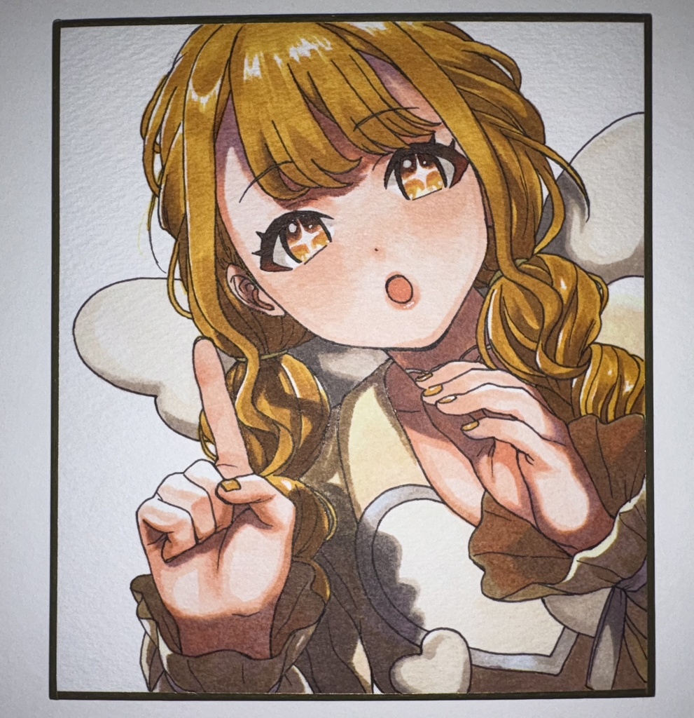 直筆色紙 藤田ことね