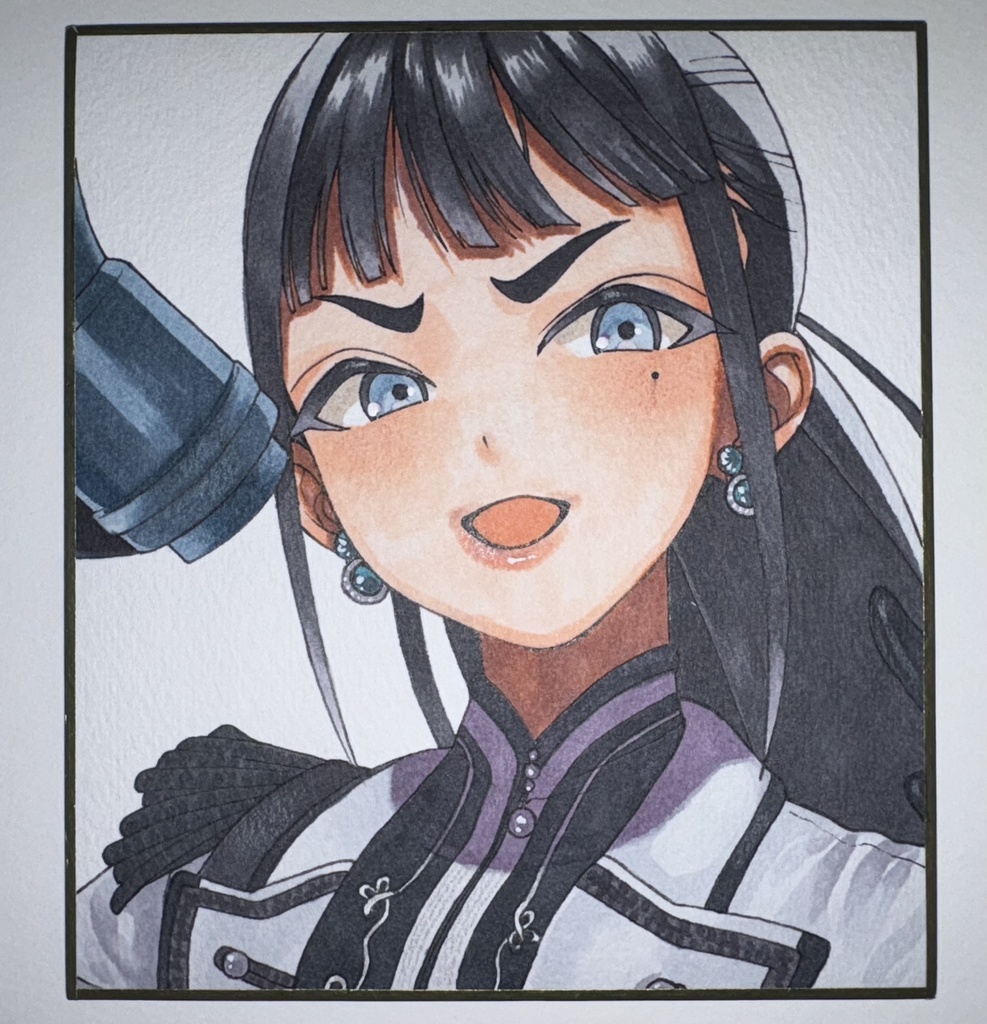 直筆色紙 雨夜燕