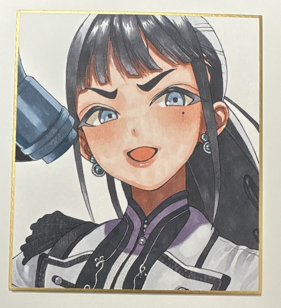 直筆色紙 雨夜燕