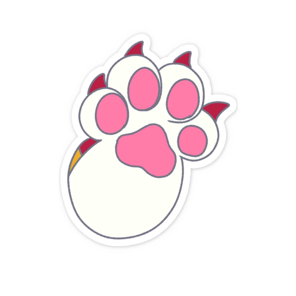 おててステッカーにくきゅう-ユウグレ-