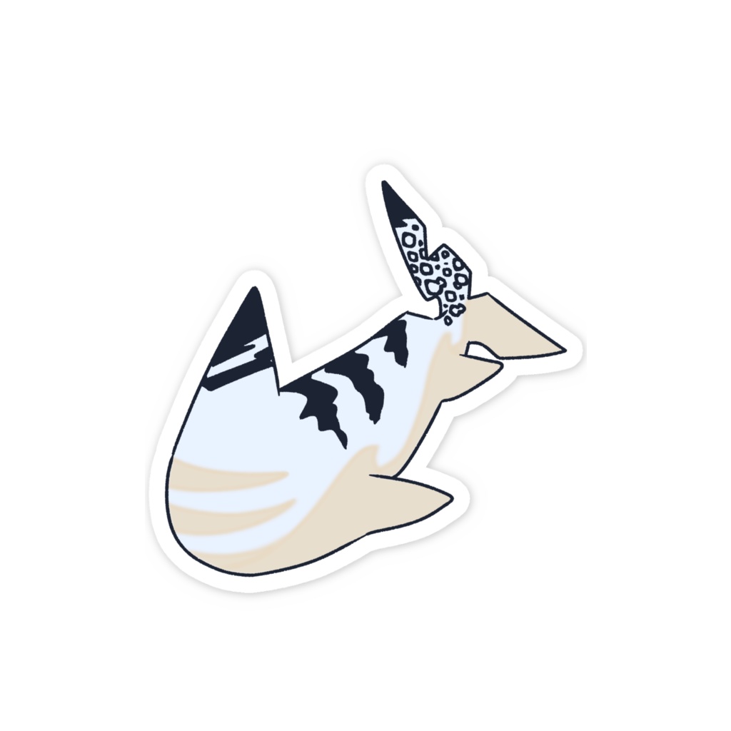 しっぽステッカー-ビャクヤ-