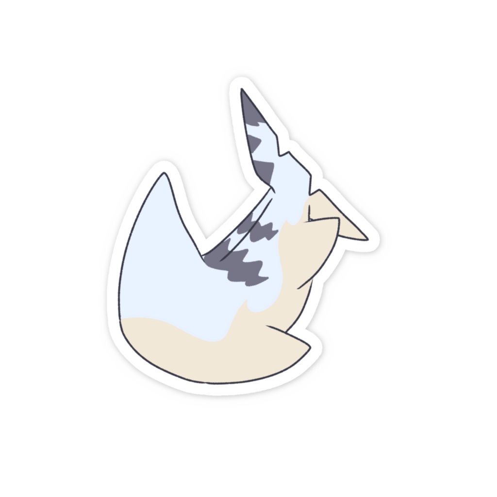しっぽステッカー-ビャクヤ-