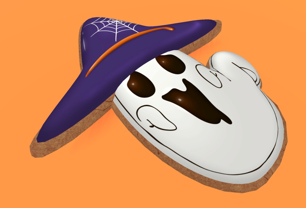 【ハロウィン】魔法使いの幽霊チョコレートクッキー