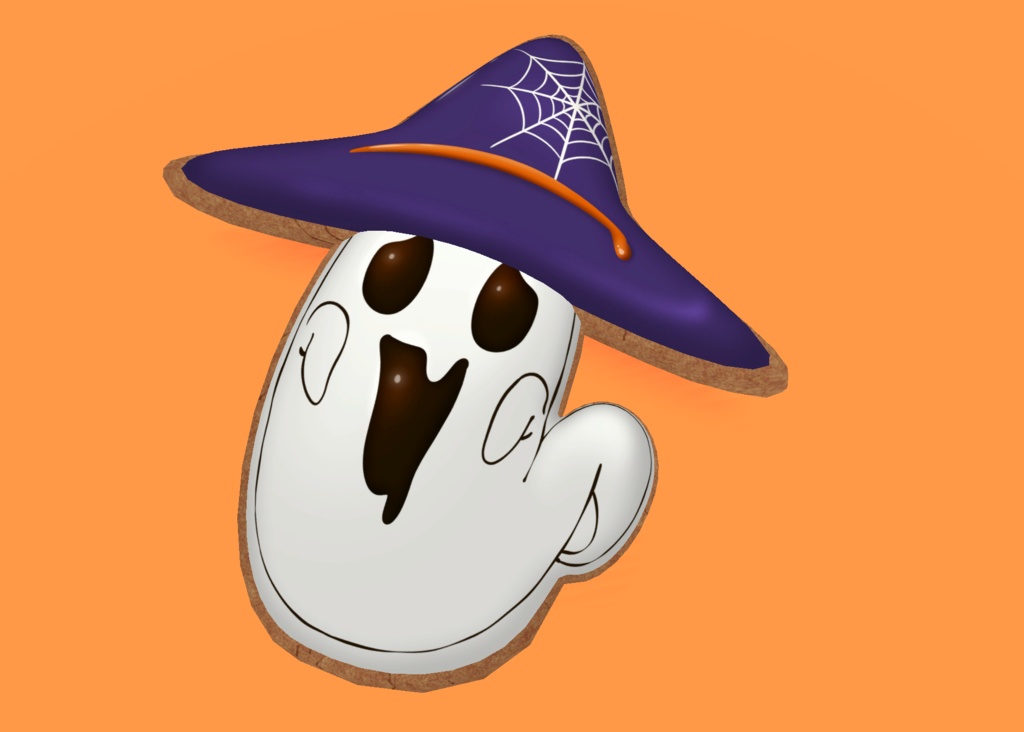 【ハロウィン】魔法使いの幽霊チョコレートクッキー