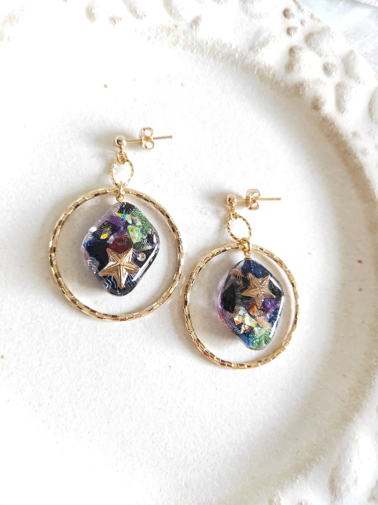 【オリジナル】彦星　耳飾り　ピアス/イヤリング