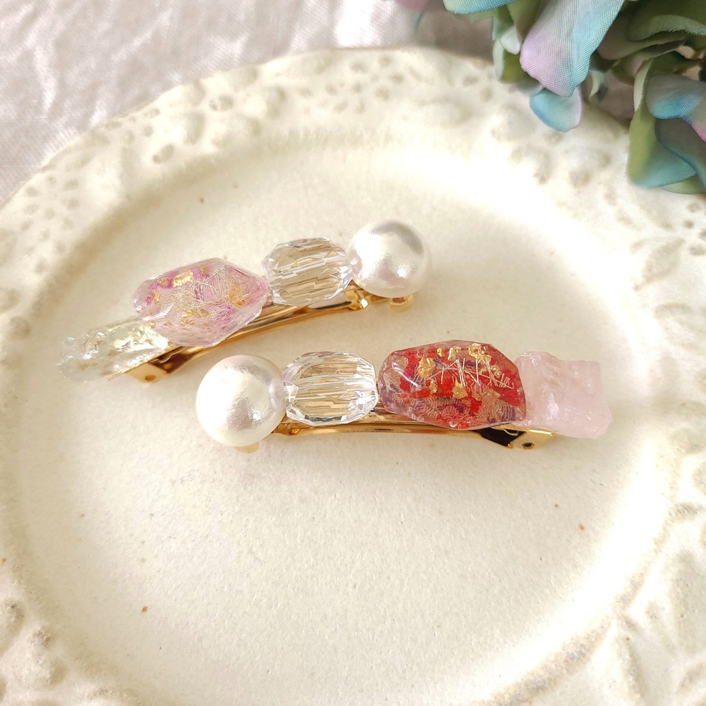 【オリジナル】和鉱石のバレッタ