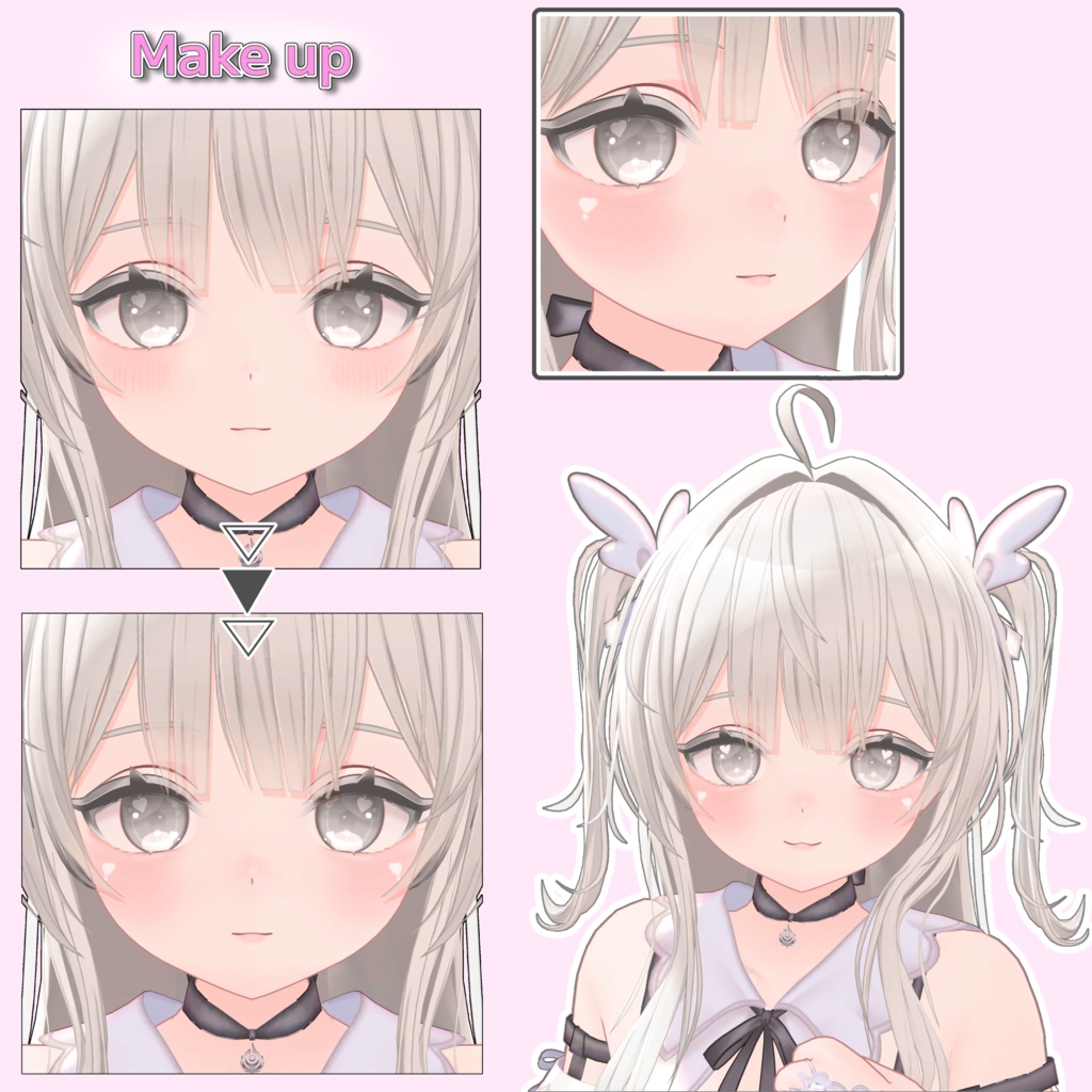 フレア-Flare-Heart eye & make up texture♡