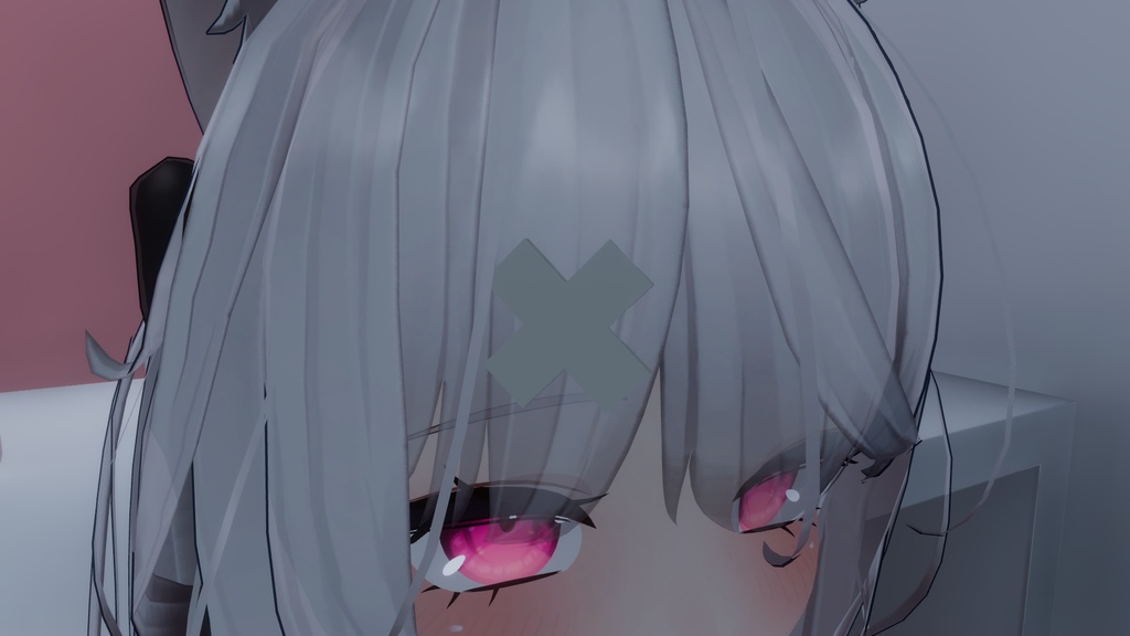 【VRC想定】 ばってん髪飾り かわいい (多分)