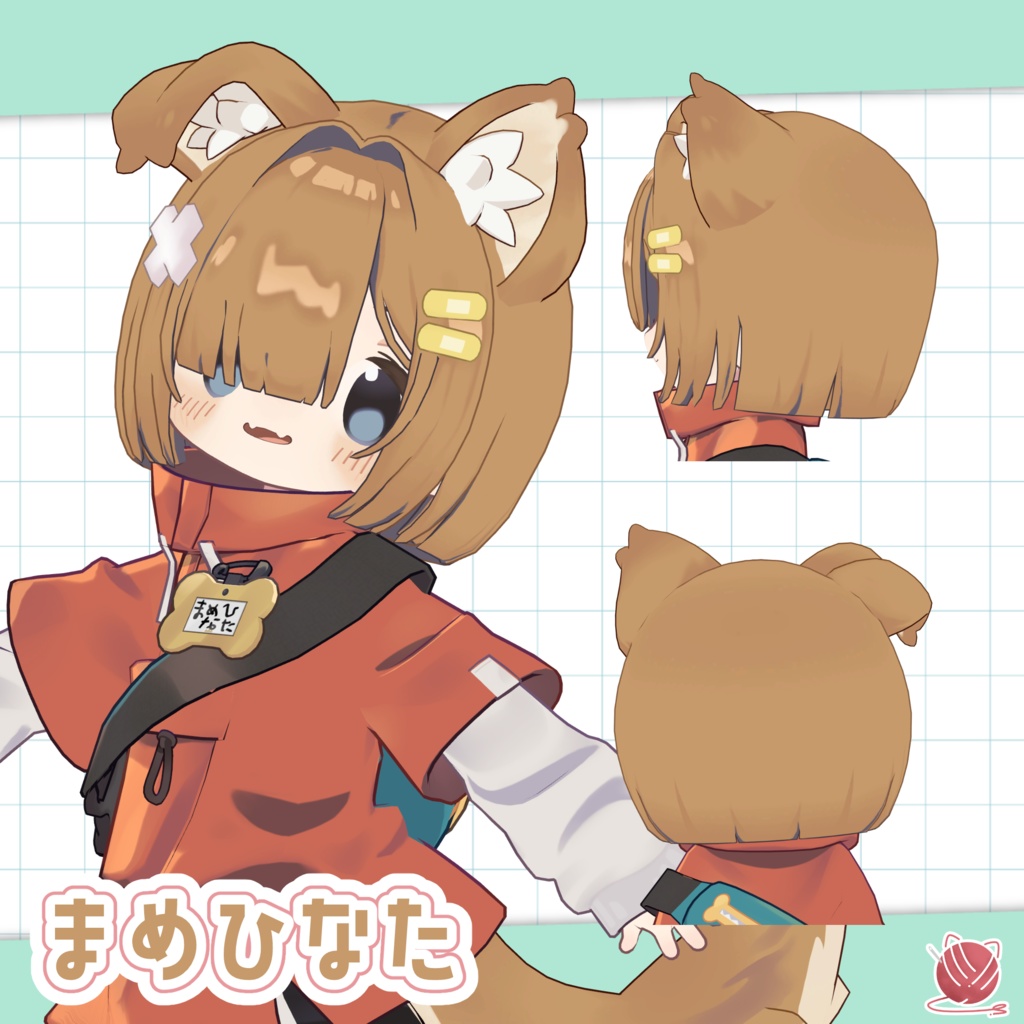 【追加アバターセール中!】かためかくれボブ&こあくまカチューシャ【5アバター対応】