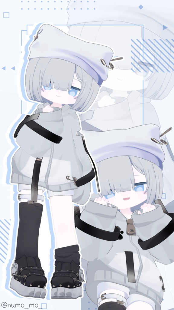 にゃぶかるパーカー【まめふれんず.うささき.まめウルフ対応】