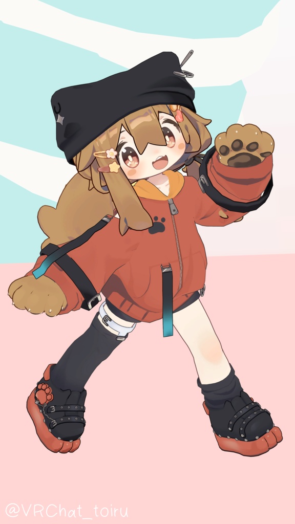 にゃぶかるパーカー【まめふれんず.うささき.まめウルフ対応】