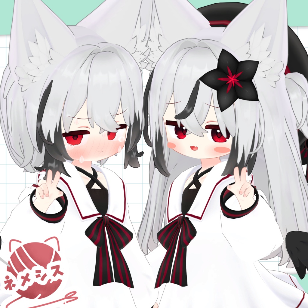 【キャンペーン中】🐶わんわんツーサイドアップとにゃんショート🐱【10アバター】