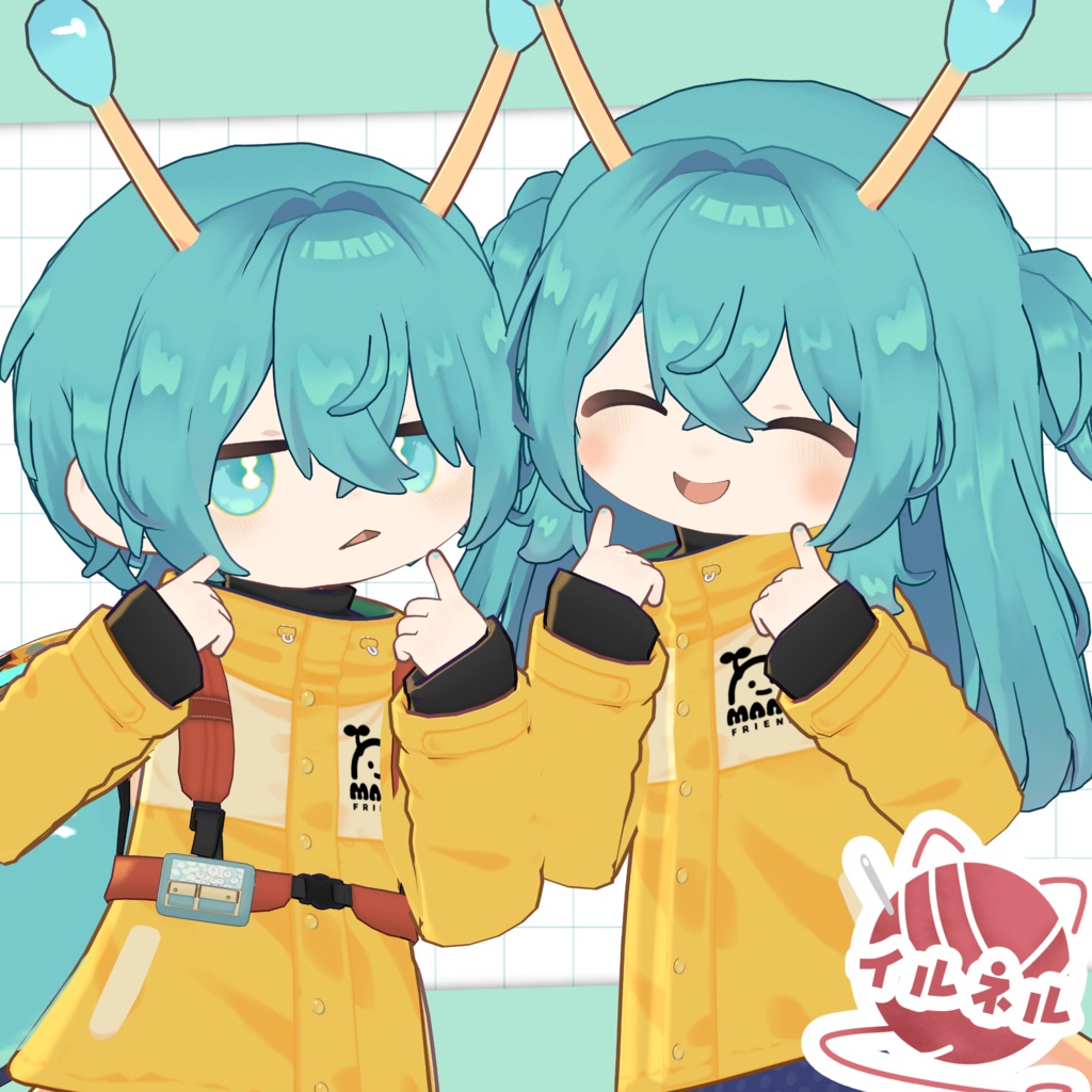 【キャンペーン中】🐶わんわんツーサイドアップとにゃんショート🐱【10アバター】