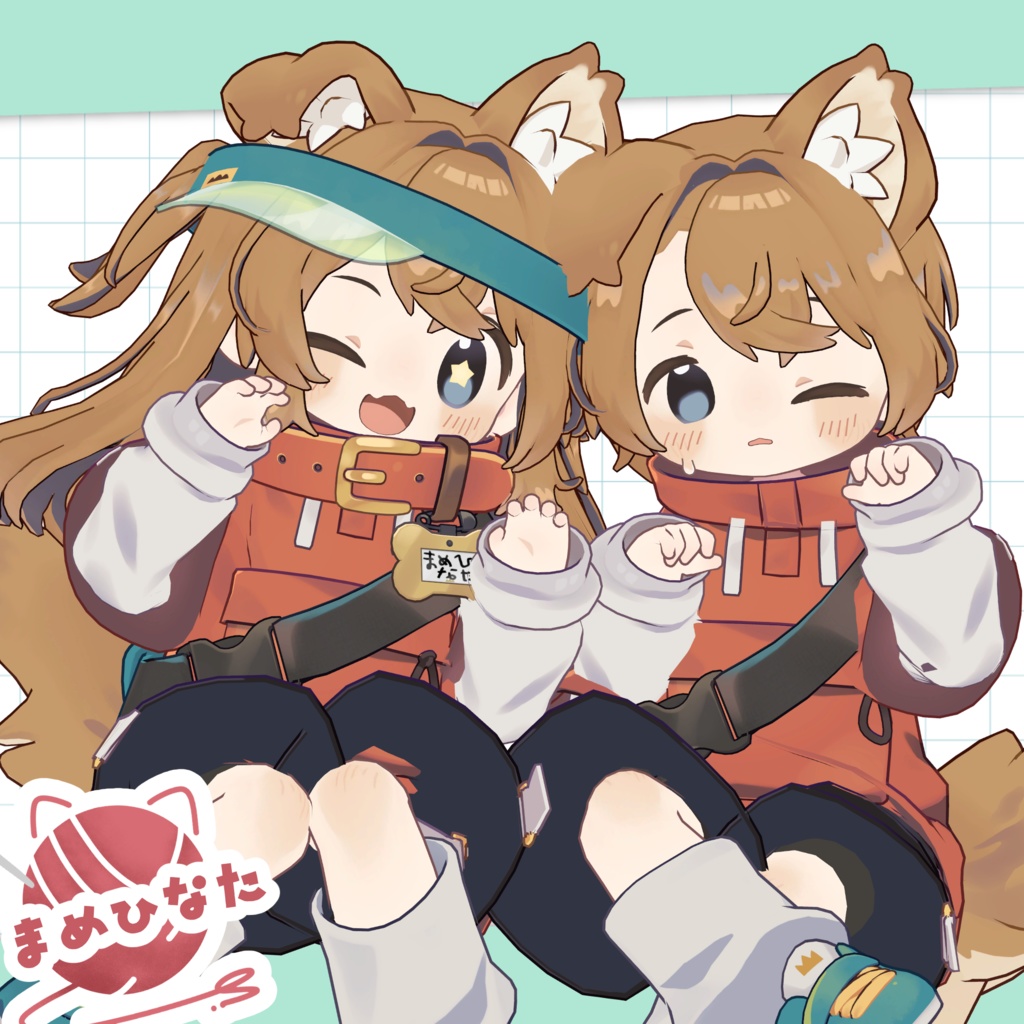 【キャンペーン中】🐶わんわんツーサイドアップとにゃんショート🐱【10アバター】