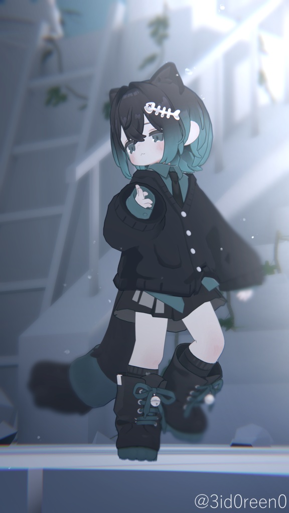 🐶わんわんツーサイドアップとにゃんショート🐱【10アバター】