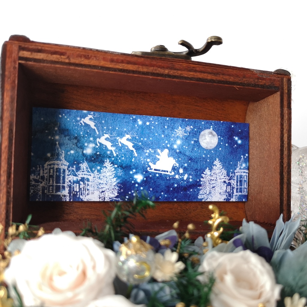 クリスマス限定 アンティークボックス入り フラワーアレンジメント