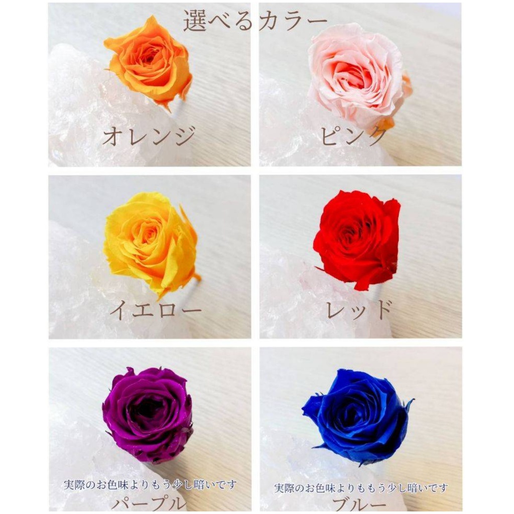 母の日 プリザーブドフラワーのバラギフトシルバー製ネックレス付きジュエリーボックス/おしゃれな誕生日・記念日の贈り物