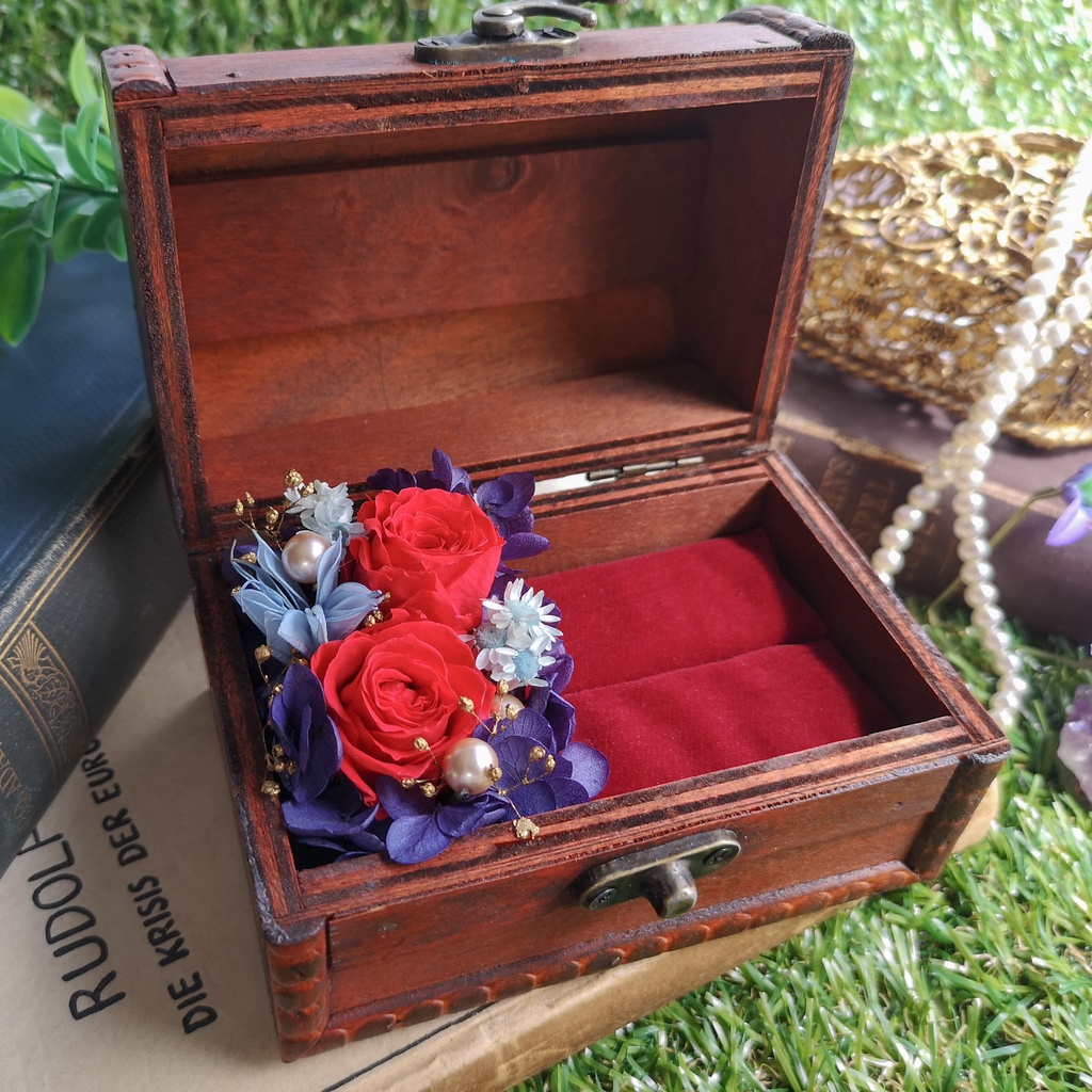 リングピロー💍 Mサイズ〜ネイビー×レッド〜