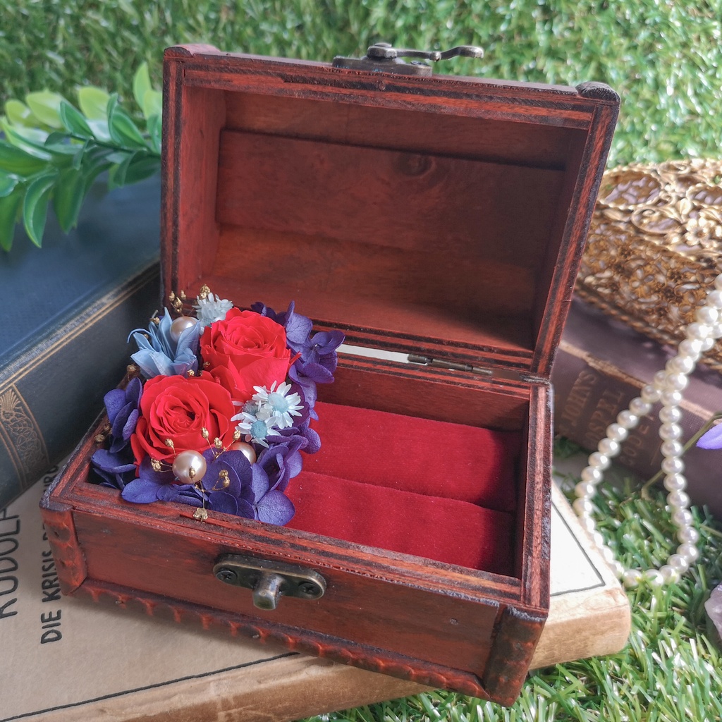 リングピロー💍 Mサイズ〜ネイビー×レッド〜