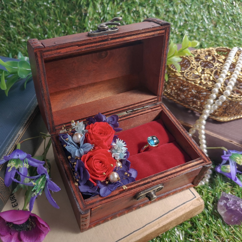 リングピロー💍 Mサイズ〜ネイビー×レッド〜