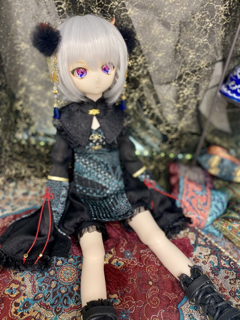 （和柄青）マジカルチャイナセット