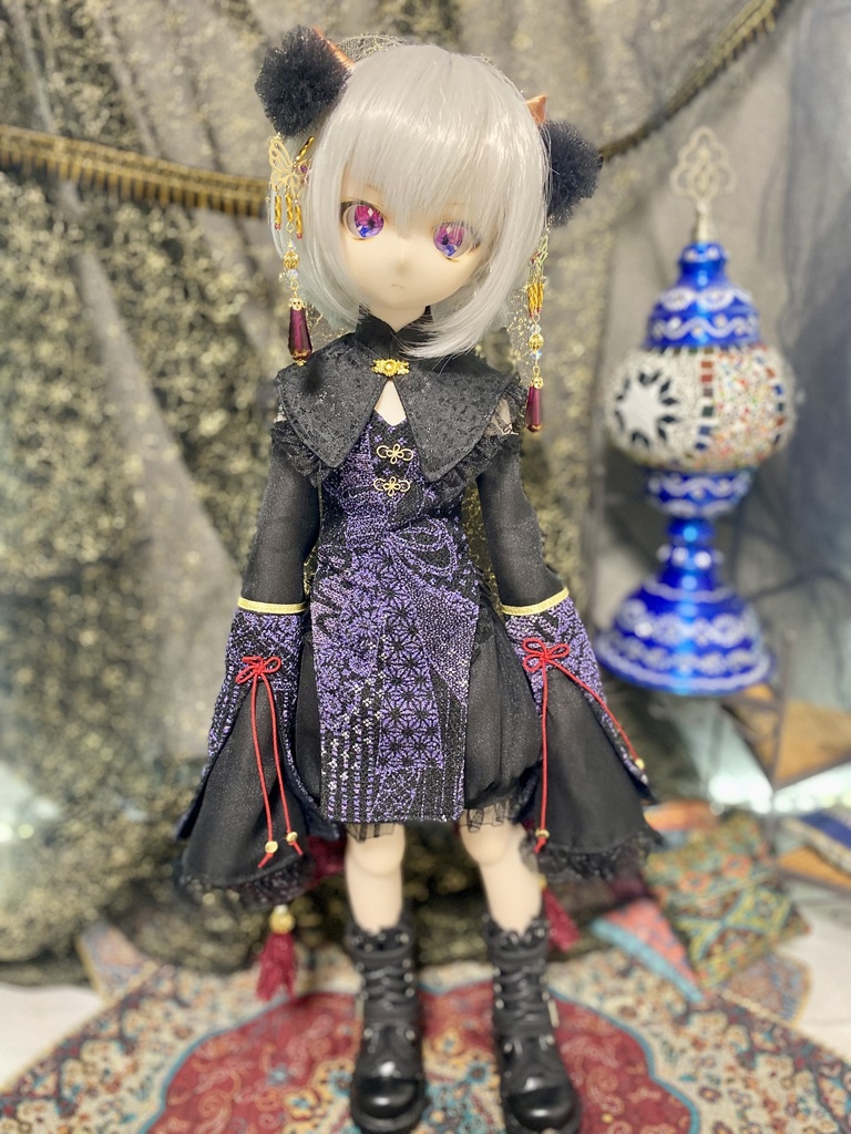 （和柄紫）マジカルチャイナセット