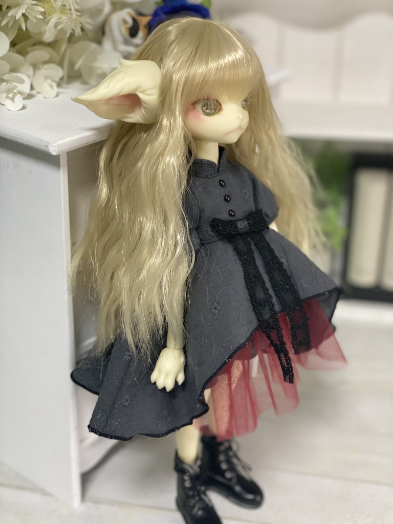 （灰）ふわひらワンピースセット