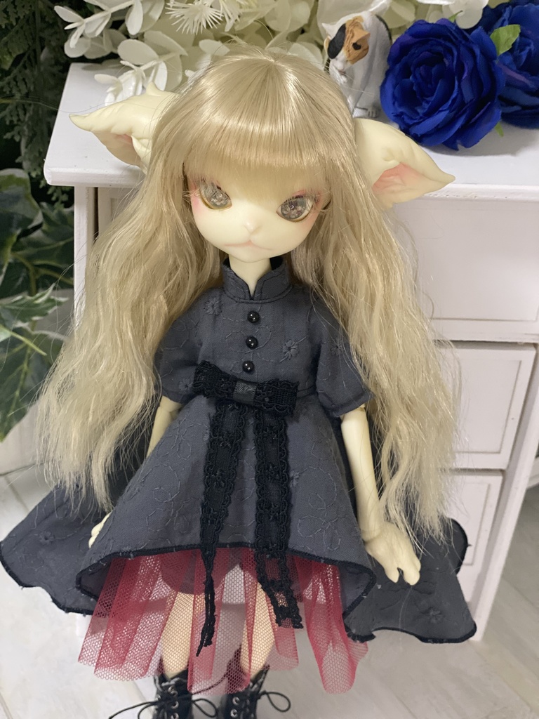 （灰）ふわひらワンピースセット