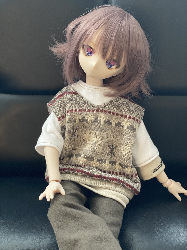 【えんじ白熊】だぼT＆ニットベスト（MDD/SDM）