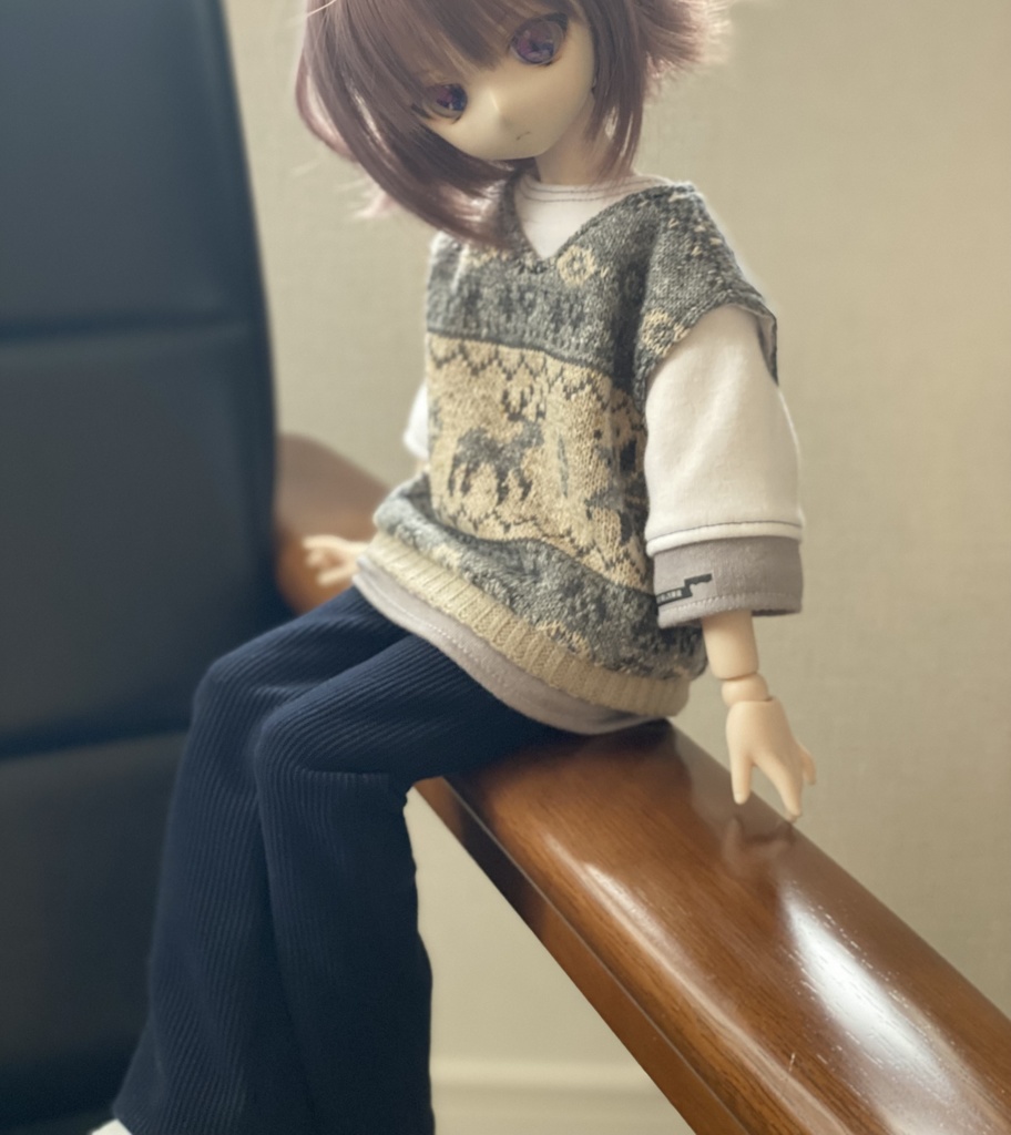 【紺】裾だぼっパンツ【MDD/SDM】