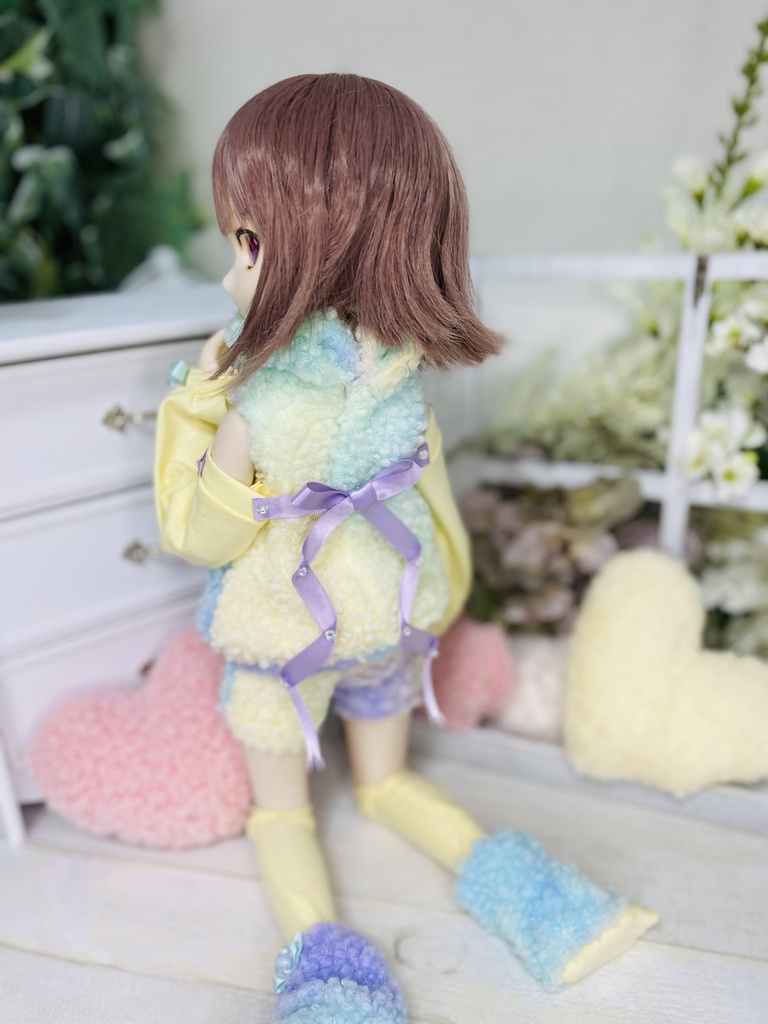 【MDD/SDM】パステルもこもこ部屋着セット（黄色）