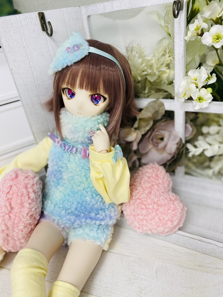 【MDD/SDM】パステルもこもこ部屋着セット（黄色）