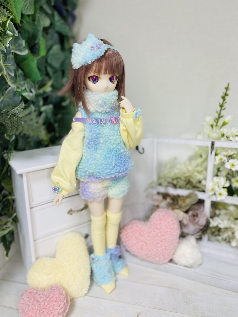 【MDD/SDM】パステルもこもこ部屋着セット（黄色）
