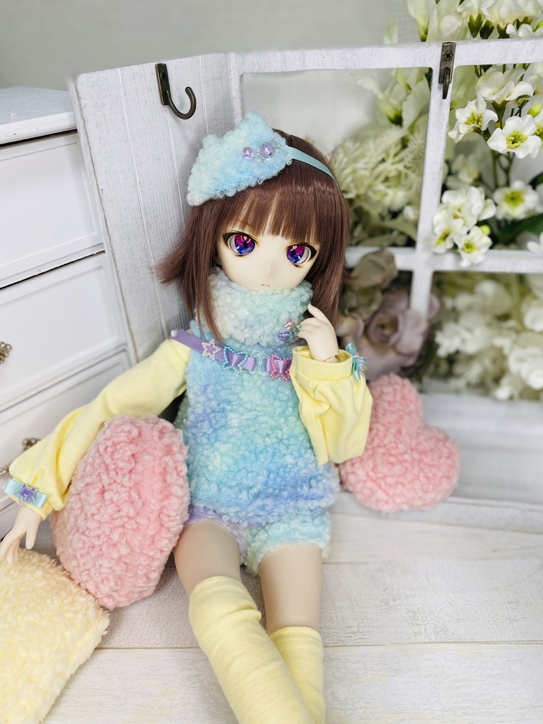 【MDD/SDM】パステルもこもこ部屋着セット（黄色）