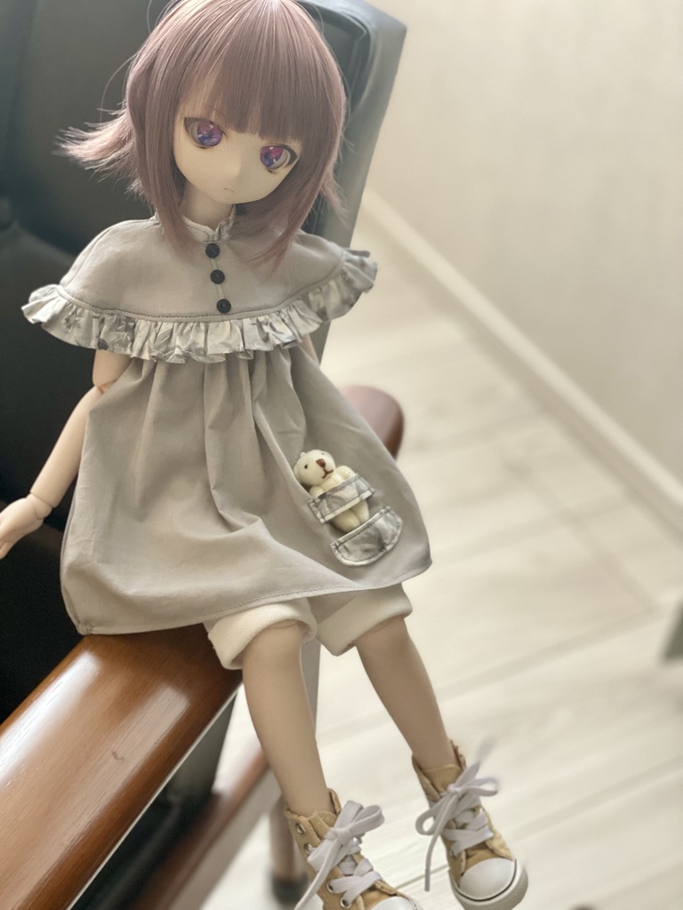 （灰花）チュニック＆短パンセット