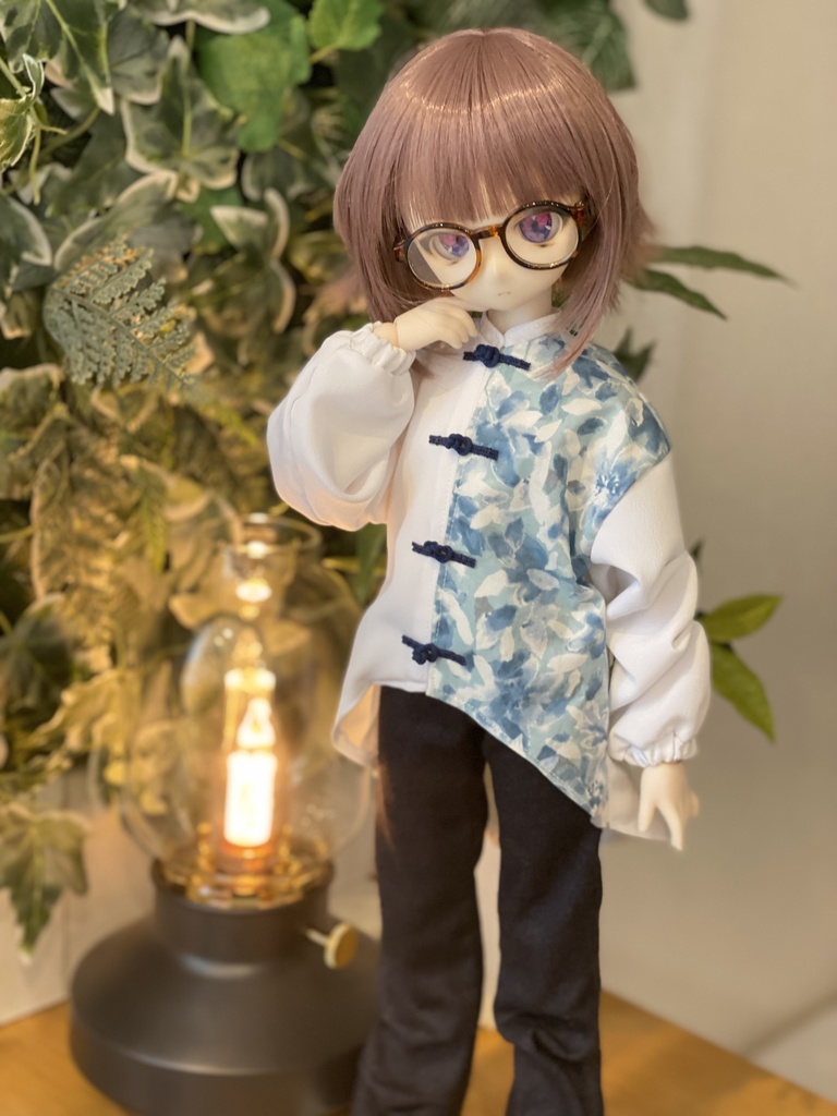 【白青】チャイナシャツセット