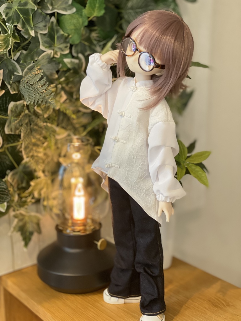 【白白】チャイナシャツセット