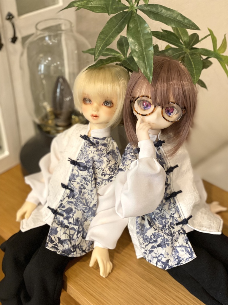 【白青花】チャイナシャツセット（MDD/SDM）