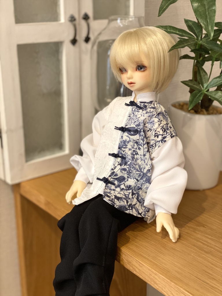 【白青花】チャイナシャツセット（MDD/SDM）