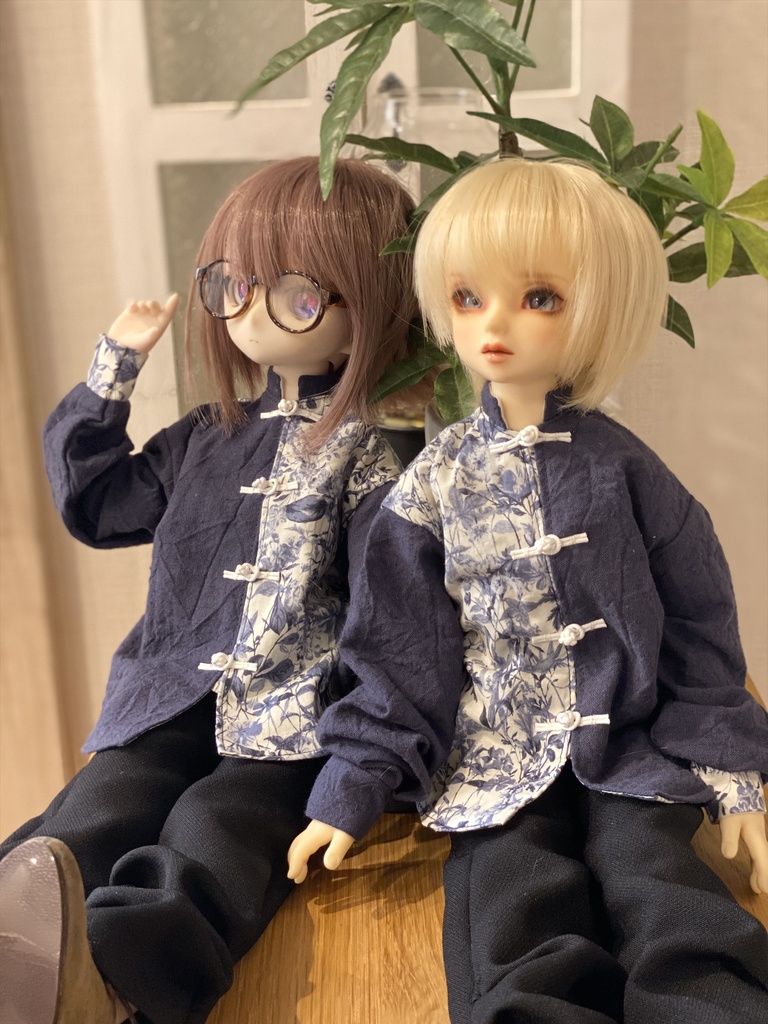【青花紺】チャイナシャツセット（MDD/SDM）