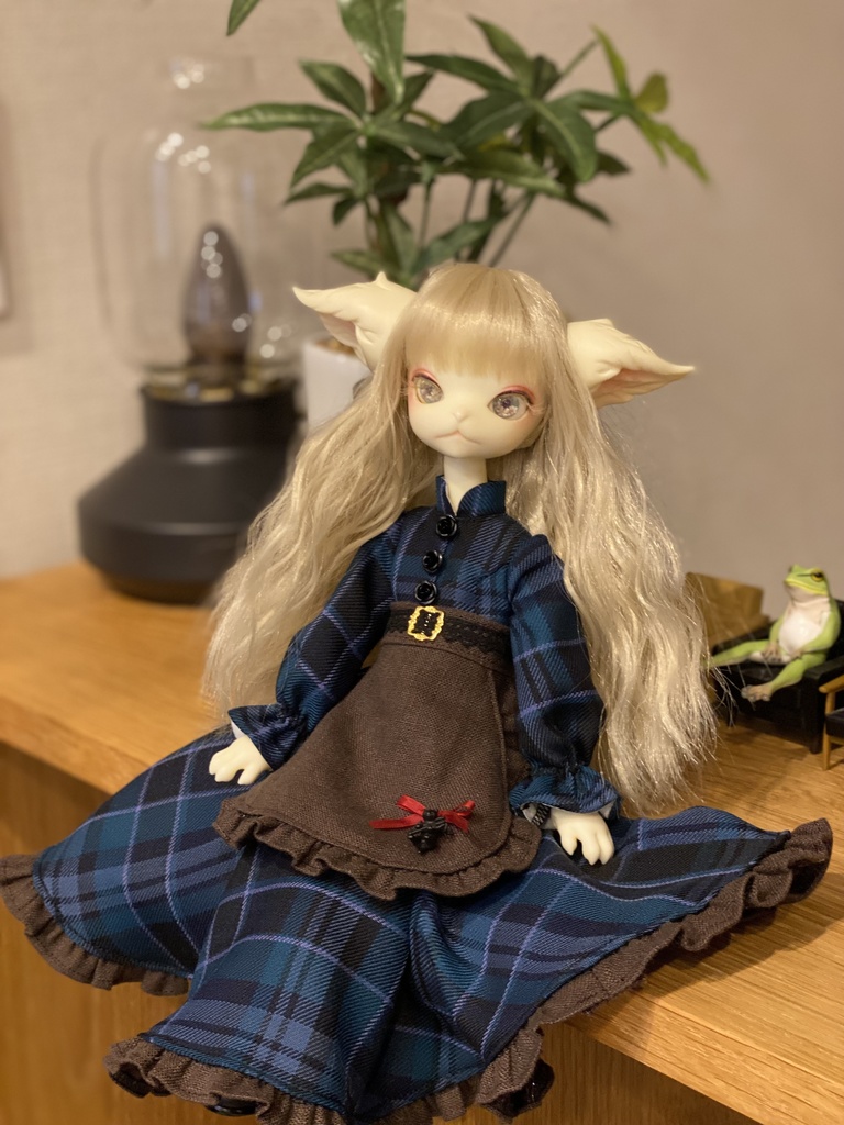 【ミスキティ】チェックエプロンワンピ