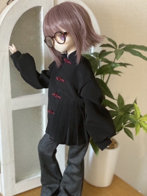 【赤ボタン】プリーツチャイナシャツセット【MDD/SDM】