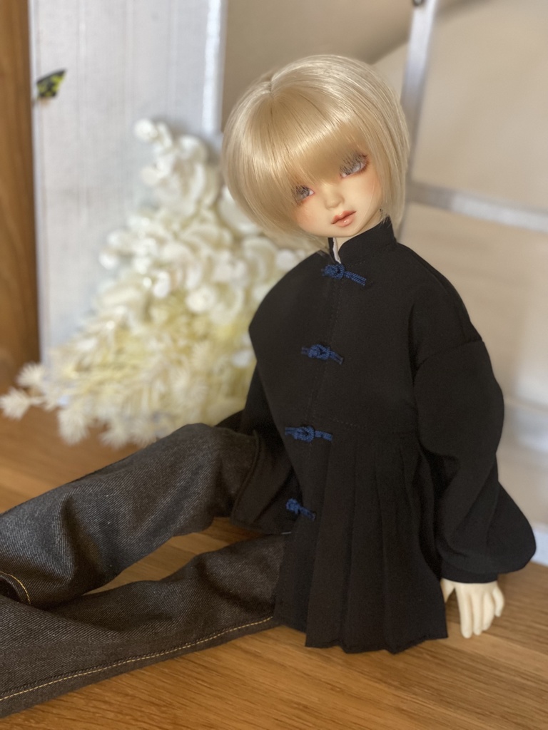 【青ボタン】プリーツチャイナシャツセット【MDD/SDM】