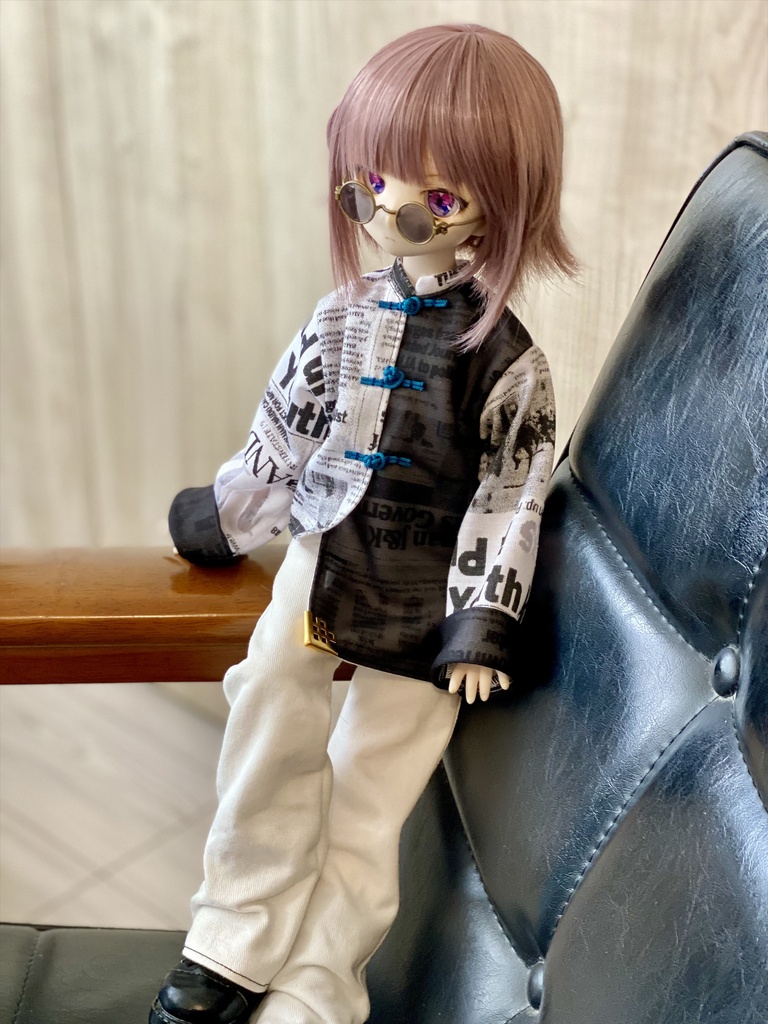 （青）アシメチャイナシャツ【MDD/SDM】