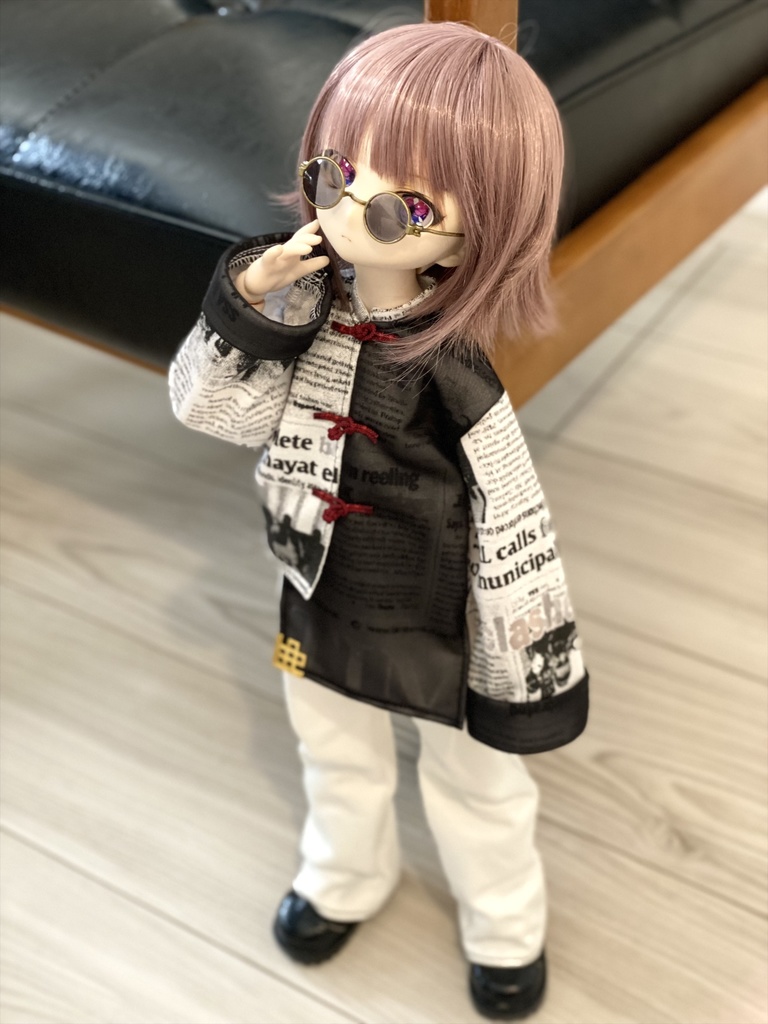 （赤）アシメチャイナシャツ【MDD/SDM】
